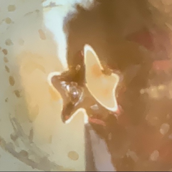 Hand Painted Blue and Gold Lusterware Geese Bowl 30s Raised Star Shape - Picture 15 of 16